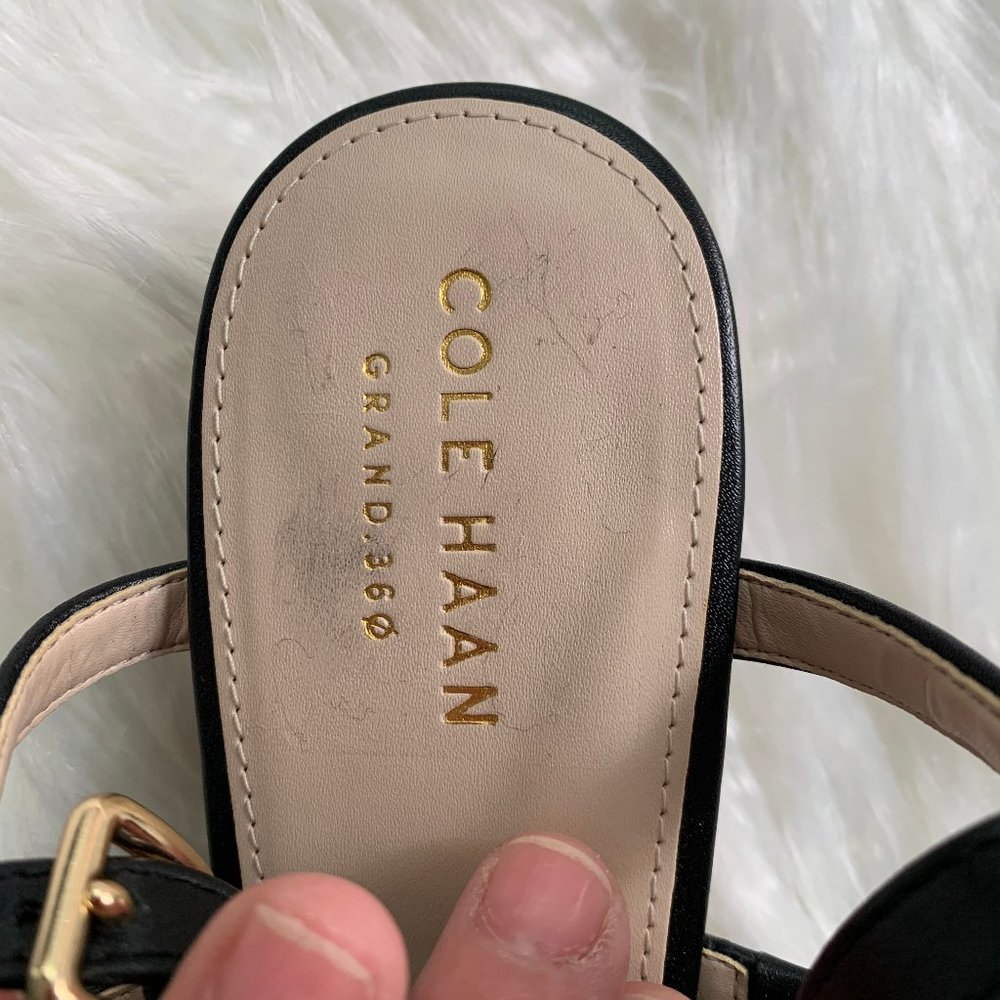 NWOT COLE HAAN  Grand 360 Black Leather Wedges - Picture 6 of 6